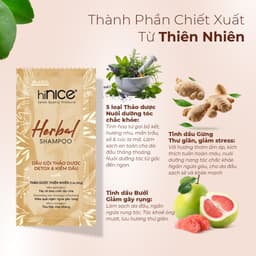 Thumbnail Gói Dầu Gội Tinh Dầu Thảo Dược Thiên Nhiên hiNICE Herbal Shampoo Hỗ Trợ Detox, Kiềm Dầu Da Đầu 4