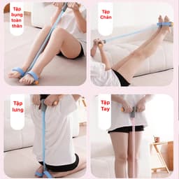 Thumbnail Dây Tập Bụng, Dây Kéo Đàn Hồi Kháng Lực 4 Ống, 6 Ống Cao Su Tập Gym Toàn Thân Tại Nhà Chính Hãng Amalife 2