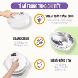 Thumbnail Nồi áp suất Masuto 5L phiên bản nâng cấp kho hầm nhừ, nấu cơm nấu lẩu mở nắp đa năng 2