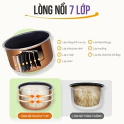 Thumbnail Nồi áp suất Masuto 5L phiên bản nâng cấp kho hầm nhừ, nấu cơm nấu lẩu mở nắp đa năng 3