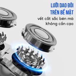 Thumbnail máy cạo râu điện coclear HS208, Lưới dao kép 3D, sạc qua type-C, cạo ướt hay khô điều được, bảo hành 1 năm, sạc nhanh 4