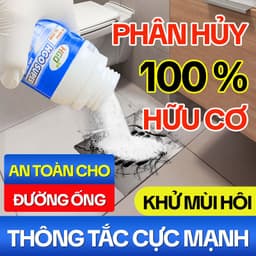 Thumbnail Bột Thông Cống Cực Mạnh HGO SUPER - Thông Tắc Bồn Cầu, Bồn Rửa Bát, Đường Ống Siêu Mạnh 250GRAM 1
