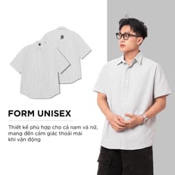 Thumbnail Áo sơ mi nam tay ngắn VERTICAL sọc Oxford, phom rộng CAPMAN CLUB trẻ trung thoải mái 2