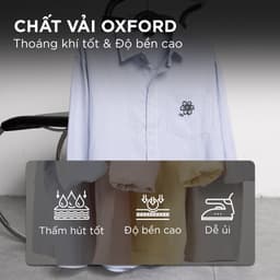 Thumbnail Áo sơ mi nam tay dài sọc Oxford FLOWER phom rộng CAPMAN CLUB, trẻ trung, thoải mái 2