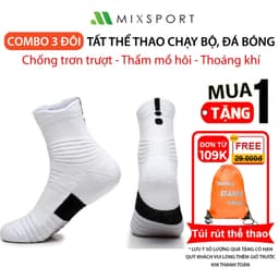 Thumbnail Tất Chạy Bộ Thể Thao Cổ Lửng MixSport Chống Trơn Trượt Thấm Mồ Hôi Thoáng Khí 1