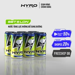 Thumbnail 6 lon nước tăng lực Hyro không bổ sung đường 1