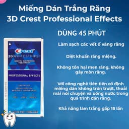 Thumbnail Miếng dán trắng răng Crest 3D White Professional Effects 4
