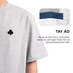 Thumbnail Áo thun nam phom rộng PERIN thêu xù CAPMAN CLUB, áo phông local brand trẻ trung 3
