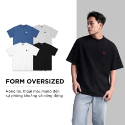 Thumbnail Áo thun nam phom rộng PERIN thêu xù CAPMAN CLUB, áo phông local brand trẻ trung 1