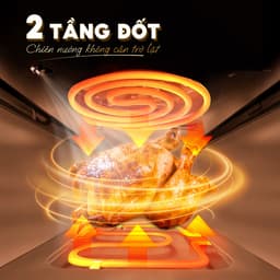 Thumbnail Nồi Chiên Không Dầu Masuto MSKing 1700W-6L 2 Tầng Đốt Vỏ Thép Cacbon, Nồi Chiên Hơi Nước Phun Sương Nướng Gà Nguyên Con 4