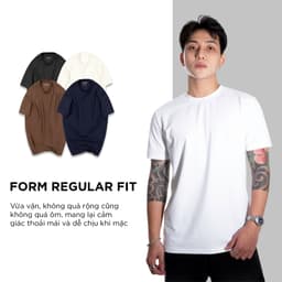 Thumbnail Áo thun nam trơn tay ngắn cổ tròn CAPMAN CLUB, áo phông basic chuẩn form regular fit 2