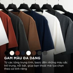 Thumbnail Áo thun nam trơn tay ngắn cổ tròn CAPMAN CLUB, áo phông basic chuẩn form regular fit 3