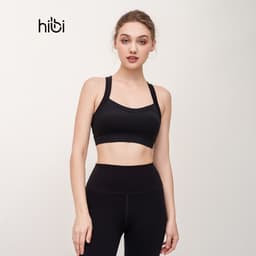 Thumbnail Áo tập Yoga Gym dây phối trắng BA507 Hibi Sports - Kèm mút 4