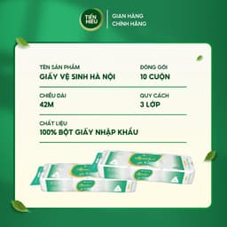 Thumbnail Mua 3 Bịch GVS HANOISILK 10 Cuộn 3 Lớp Ko Lõi/Có Lõi Tan Nhanh- Tặng 3 Bịch Giấy Ăn Rút Đa Năng 270 Tờ 2