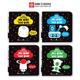 Thumbnail Sách - Sách kích thích thị giác và xúc giác trọn bộ 4 tập cho bé 0-3 tuổi Đinh Tị Books 1