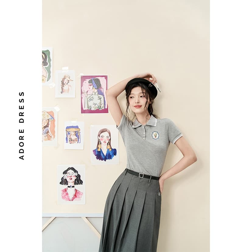 Ảnh 513SK200512 - Chân váy midi tuytsy tàn xếp ly thêu kèm belt ADORE DRESS 4