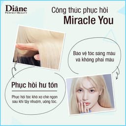Thumbnail Dầu gội giữ màu tóc nhuộm tẩy phục hồi khô xơ hư tổn Diane Perfect Beauty Miracle You Damage Repair 2
