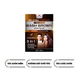 Thumbnail Dầu Gội Phủ Bạc Thảo Dược Hamifa Nhuộm Tóc Gội Là Đen Trong 5 phút - Hộp 6 Gói 25ml 2