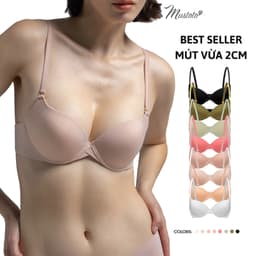 Thumbnail Áo Lót Nữ Bra Mustoto Nâng Ngực Có Gọng Mút Vừa 2cm Bra Hop (MA26) 1