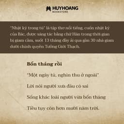 Thumbnail Sách nhật ký trong tù hồ chí minh, thơ hồ chí minh, sách bác hồ, văn học kinh điển, tác phẩm văn học 1