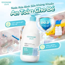 Thumbnail Nước Rửa Bình Sữa Và Chén Bát Kháng Khuẩn Đậm Đặc, Thành Phần Thiên Nhiên - GOONGBE Chính Hãng Hàn Quốc 2