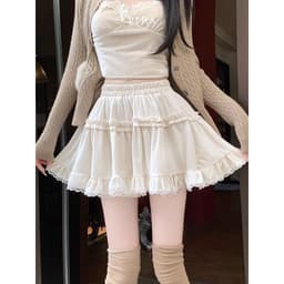 Thumbnail Chân váy xếp ly tầng LYRA cạp chun, Chân váy nữ ngắn xoè 2 lớp xinh xắn phong cách tiểu thư có quần bảo hộ - CSYCN0190 3