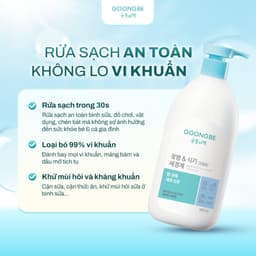 Thumbnail Combo 2 Nước Rửa Bình Sữa Và Chén Bát Kháng Khuẩn Đậm Đặc, Thành Phần Thiên Nhiên - GOONGBE Chính Hãng 2