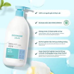Thumbnail Combo 2 Nước Rửa Bình Sữa Và Chén Bát Kháng Khuẩn Đậm Đặc, Thành Phần Thiên Nhiên - GOONGBE Chính Hãng 3