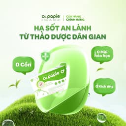 Thumbnail Khăn Hạ Sốt Dr.Papie Hạ sốt Vật lý Chuẩn Nhi Khoa, Ngăn Ngừa Co Giật Cho Bé Hộp 5 Gói x 5 Khăn/Gói 2