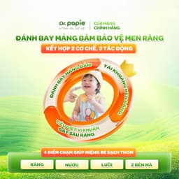 Thumbnail 3 Hộp Gạc Chống Sún Răng DR.PAPIE 1+ Tiêu Chuẩn 5SAO, Làm Sạch Khoang Miệng Cho Bé Từ 1 Tuổi  - 30Gói/Hộp x 3 4