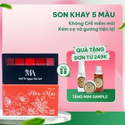 Thumbnail Khay Son Lì Hoa Mai Mộc An 5 Màu Tiết Kiệm, Không Chứa Chì, Dưỡng Môi Mềm Mịn 9g 1