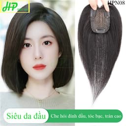 Thumbnail Tóc giả nữ siêu da đầu phủ hói, phủ bạc HP SMART HAIR mã HPN08, làm từ tóc thật 2