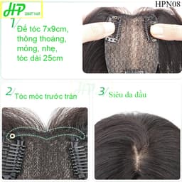 Thumbnail Tóc giả nữ siêu da đầu phủ hói, phủ bạc HP SMART HAIR mã HPN08, làm từ tóc thật 3