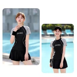 Thumbnail Bikini LUHAZO đi biển đồ bơi nữ 2 mảnh chi tiết quần đùi áo cộc có đệm ngực basic phong cách hiện đại 3006 D4T1 3