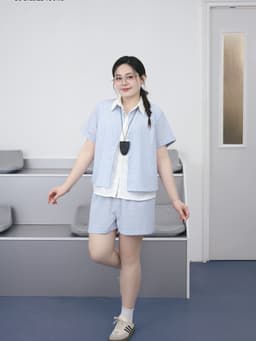 Thumbnail Set bộ áo sơ mi giả 2 lớp + quần short BIGSIZE (55kg đến 95kg) – 25HYBD096 - [BU Bigsize Young] 1