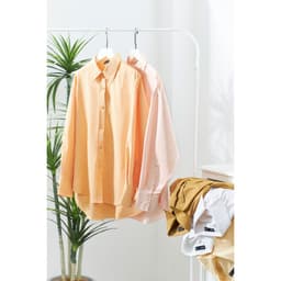 Thumbnail Áo sơ mi nữ GILLEE dáng oversized, sơ mi form rộng vải kate lụa thanh lịch tone cam 1