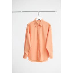 Thumbnail Áo sơ mi nữ GILLEE dáng oversized, sơ mi form rộng vải kate lụa thanh lịch tone cam 2