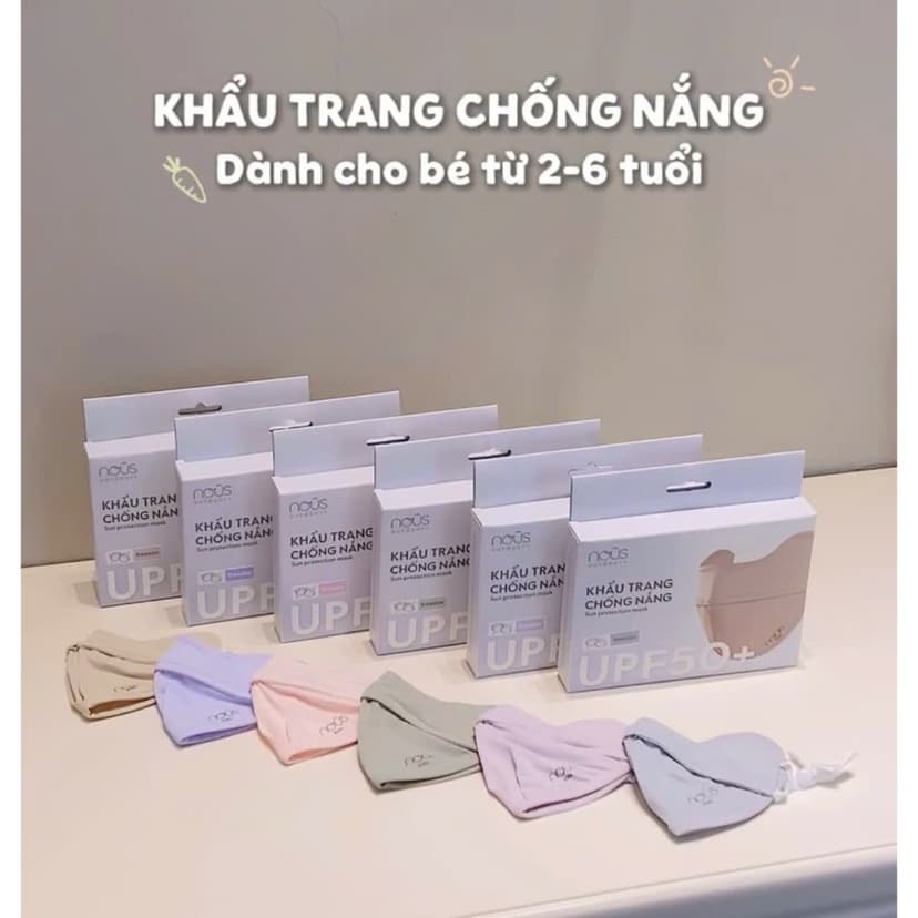Ảnh Khẩu trang an toàn cho bé, chất liệu cao cấp UPF50+ Nous 2