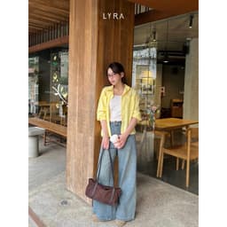 Thumbnail LYRA - Áo sơ mi nữ dài tay form rộng hai túi kiểu dáng basic, chất cotton thô Hàn cao cấp LWNSM009 4