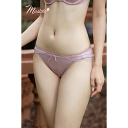 Thumbnail Quần Lót Nữ Ren Phối Lưới Lưng Thấp Thoải Mái Gợi Cảm Frangipani (Mustoto MQ23) 4