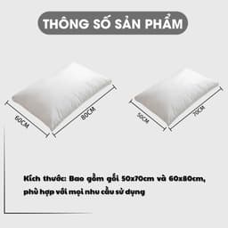 Thumbnail Gối Ngủ Microfiber Cao Cấp Ruột Gối Lông Vũ Gối Chuẩn Khách Sạn 5 Sao Thiết Kế Sang Trọng Êm Ái Mềm Mại Chuẩn Oeko-Tek 2