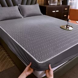 Thumbnail Chiếu điều hoà boc chun vải tencel bodecor mát mẻ, kháng khuẩn, không mùi hôi cao su tặng kèm 2 vỏ gối đầu 1