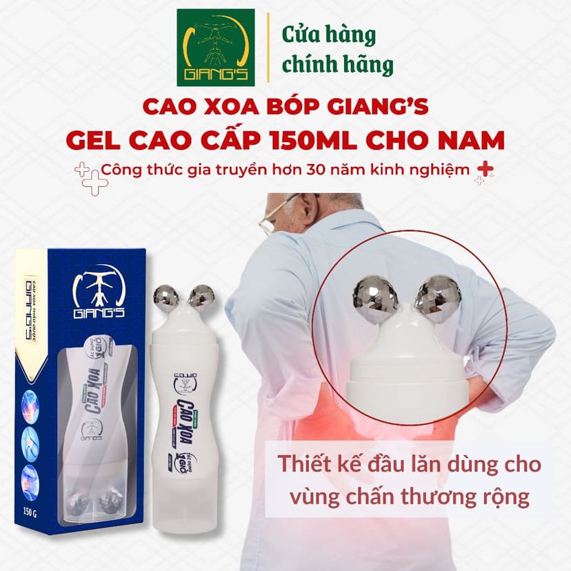 Ảnh Cao Xoa Bóp Giang's 150ml - Kết hợp đầu lăn trị liệu y học giảm đau cực kỳ hiệu quả 3