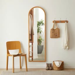 Thumbnail Gương soi toàn thân khung gỗ tự nhiên VUADECOR nhiều màu treo tường kích thước 50x150cm 4