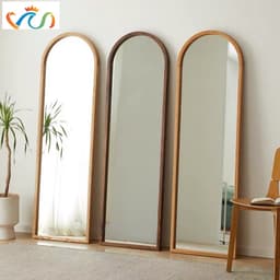 Thumbnail Gương soi toàn thân khung gỗ tự nhiên VUADECOR nhiều màu treo tường kích thước 50x150cm 2