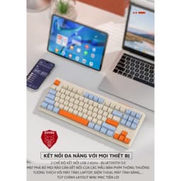 Thumbnail Bàn Phím Bluetooth Không Dây Ziyou M87 Gõ Êm Giảm Ồn Led Nền Kết Nối Đa Năng Cho Dân Văn Phòng 2
