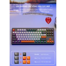 Thumbnail Bàn Phím Bluetooth Không Dây Ziyou M87 Gõ Êm Giảm Ồn Led Nền Kết Nối Đa Năng Cho Dân Văn Phòng 4