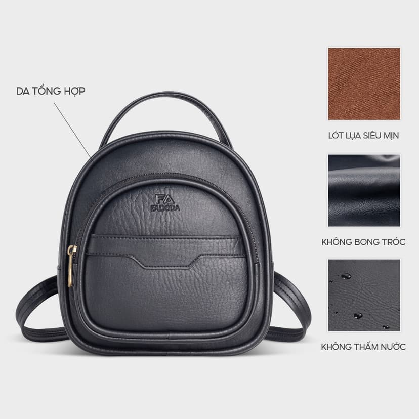Ảnh Balo Nữ Mini Đa Năng FADODA FBA14 3