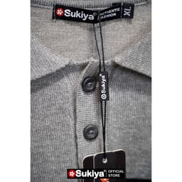 Thumbnail Áo Polo Len Dệt Kim Nam SUKIYA Premium Kẻ Len Mát Cotton Thấm Mồ Hôi mùa Hè AL74 4