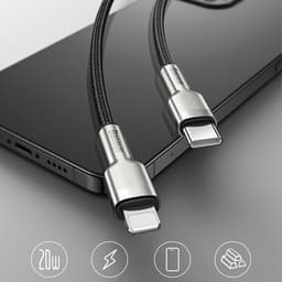 Thumbnail Cáp Sạc Nhanh 20W CHÍNH HÃNG Baseus ĐẦU KIM LOẠI Dây Dù Siêu Bền Cho IP 8-14-Plus- Pro-Promax 3